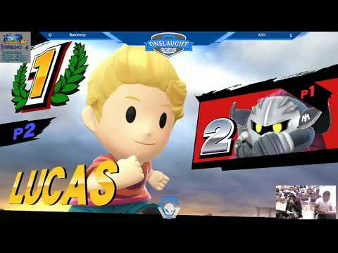 Onslaught 102 - Loser's Quarters: Baroness (Meta Knight/Sheik) vs K3H (Lucas)