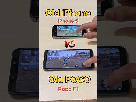 Old iPhone 😈 vs Old POCO 💀 iphone 5 vs POCO F1 - FREEFIRE DAMAGE TEST #freefire #poco #iphone