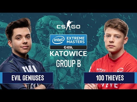 CS:GO - Evil Geniuses vs. 100 Thieves [Nuke] Map 2 - Group B - IEM Katowice 2020