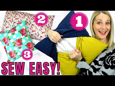 Envelope Pillow Cover Tutorial done 3 WAYS! / Beginner Sewing Tutorial