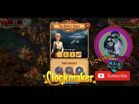 Clockmaker - Match 3 Mystery Game - The Writer's House - Level 61 - 70 - Gameplay