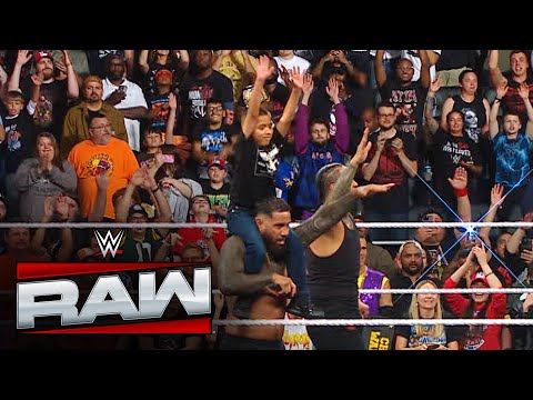 RAW EXCLUSIVE: The Usos and Rhea Ripley YEET with a young fan after Raw