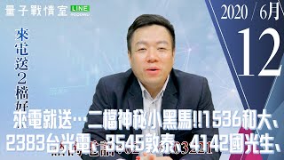 【量子戰情室】#陳武傑 0612，來電就送…二檔神秘小黑馬!!1536和大、2383台光電、3545敦泰、4142國光生 (圖)