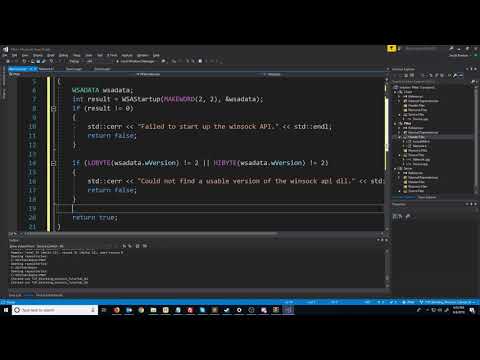 C++ Blocking Sockets Networking [Winsock] Tutorial 2: Initializing Winsock