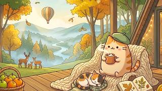 Autumn Lofi at the Cabin ☕ Mochi Cat Beats for Work & Reading