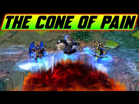 The Amazing 'Cone Of Pain' Strategy - WC3 - Grubby
