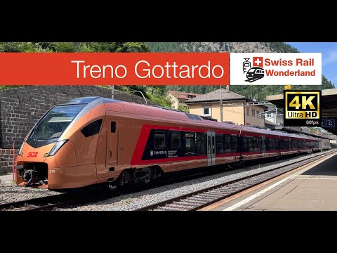 ⭐️ 4K | Treno Gottardo | Panoramic First Class Ride (Zurich to Arth-Goldau)