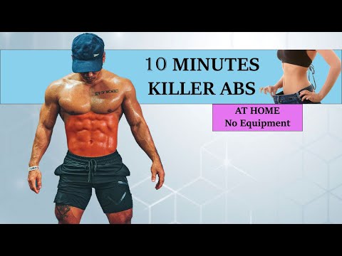 10 Min Standing ABS EXERCISE No Equipment For The Desired Abs.