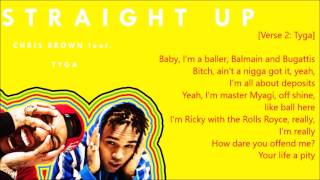 Chris Brown - Straight Up (Lyrics) feat. Tyga