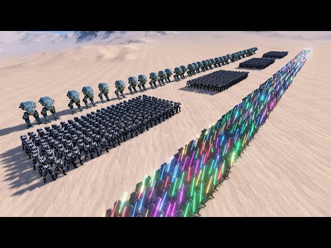SCI FI ARMY vs 20.000 RAPTORS | Ultimate Epic Battle Simulator