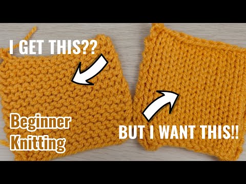 Garter Stitch vs Stocking Stitch | How to get the traditional V stitch design | Beginner Knitting