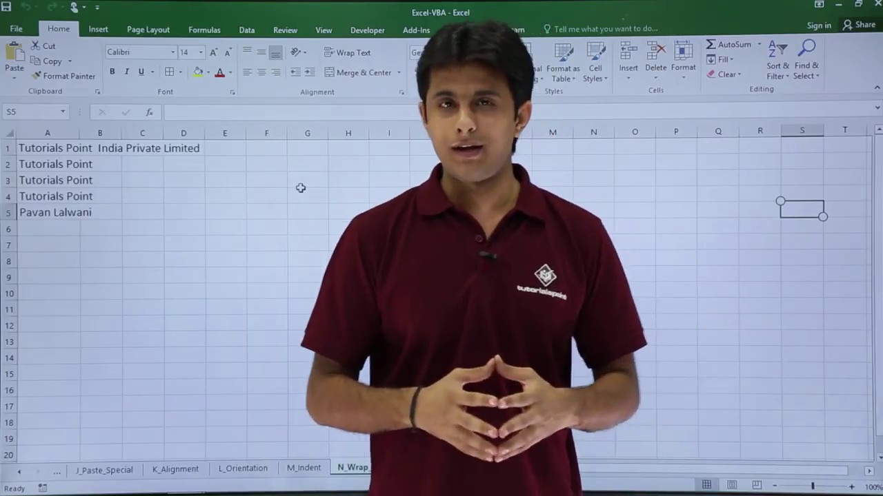 Excel VBA - Wrap Text