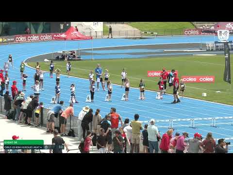 U9 Girls 60m Hurdles Heat 4: 2022-23 State Combined Events Championships - Saturday