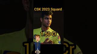 CSK Squard IPL 2023 and their auction price // Yellow 💛 jersey heros //