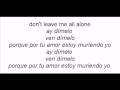 Dimelo marc anthony con letra