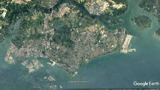 Singapore Land Reclamation Time Lapse