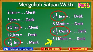 Cara Mengubah Satuan Waktu. Part 1. Jam ke Menit, Jam ke detik, Menit ke Detik