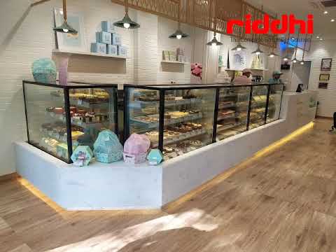 Riddhi bakery display counter, for cake,sweet, thickness: 1....