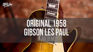 Video thumbnail for ORIGINAL vintage 1958 Gibson Les Paul Standard Amsterdam Burst #8 6799 demo! by Max Guitar B.V.