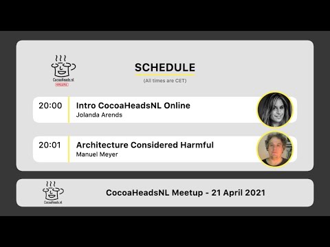 CocoaHeadsNL Online Meetup, 21 April 2021 thumbnail