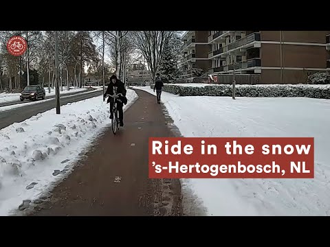Ride in the snow ('s-Hertogenbosch, Netherlands)