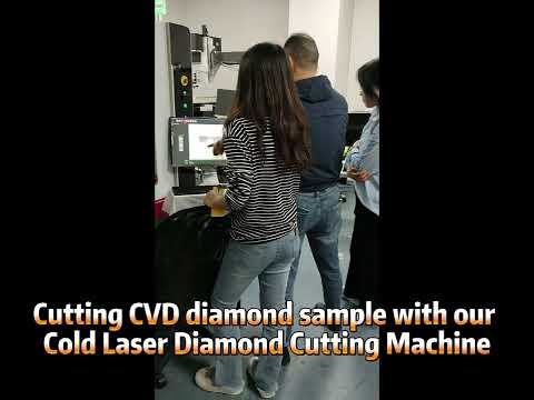 Customers are testing Sanyi Cold Laser Diamond Cutting Machine