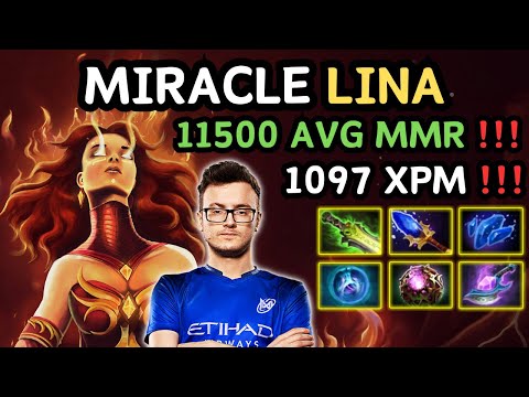 🔥 LINA Midlane 19 KILLS From MIRACLE 🔥 1097 XPM Immortal 14 MIRACLEGOD - Dota 2