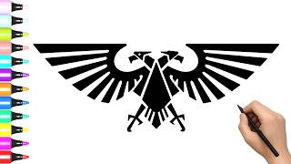 How to Draw Imperial Aquila   Warhammer 40K Logo