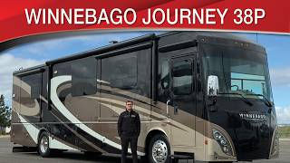A preview image of the linked video showcasing 2016 Winnebago Journey 38P