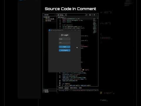 Secure your app with style! 🔐 Stunning Python Login GUI using customtkinter + sqlite3 | #FuzzuTech