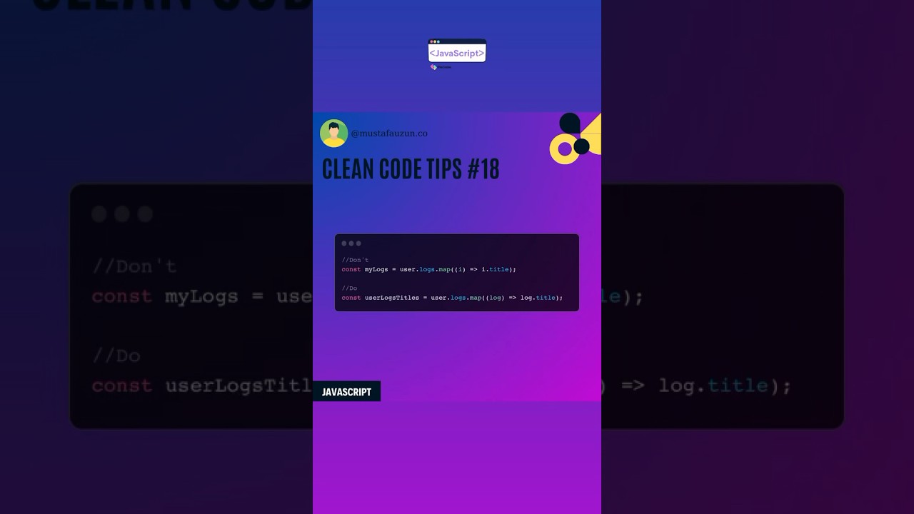 Javascript, Clean Code Tips - 18 #javascript
