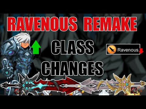 AQW Ravenous REMAKE + Good Endgame Class! | Alpha Omega BUFF! - New 75% Boosting Weps -Class Changes