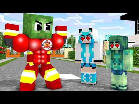 Monster School: Baby Zombie Becomes FireFighter because Dad - Sad Story - Minecraft Animation