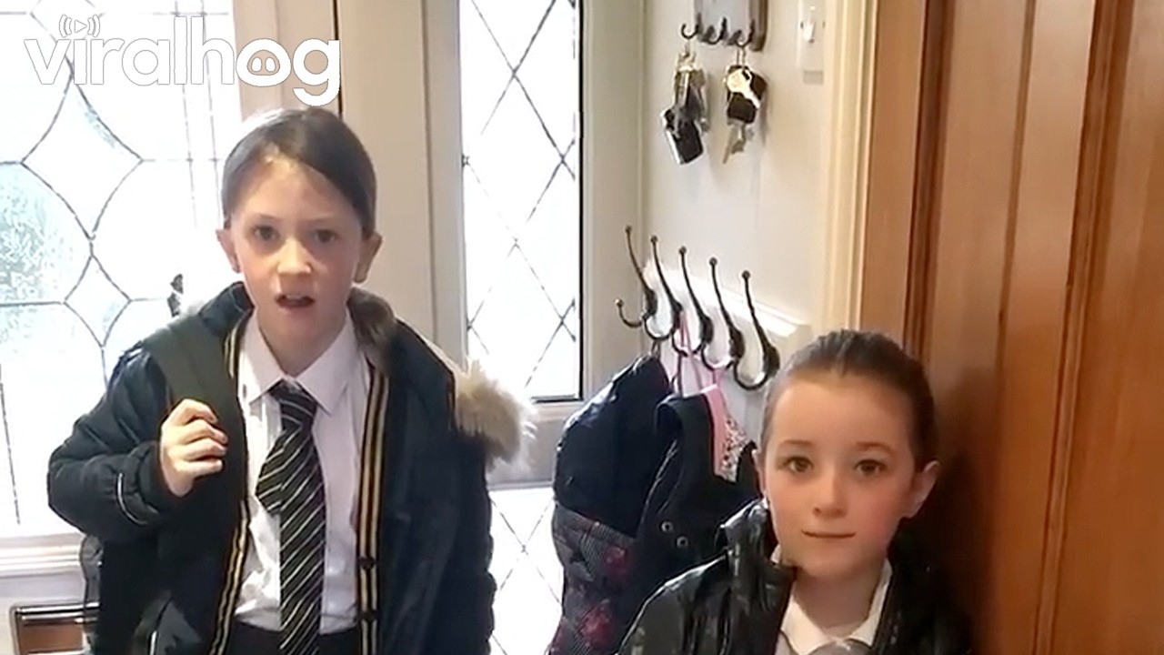Dad Gets Daughters with Back to School April Fool's Day Gag || ViralHog Shorts