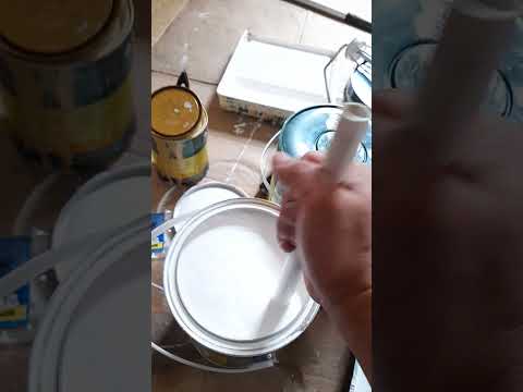 mixing white paint quick drying enamel pag sobrang lapot lagyan natin ng paint thinner #qde #short