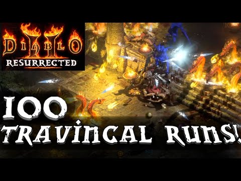 Diablo 2 Resurrected:  100 Travincal Runs Drop Highlights!!!