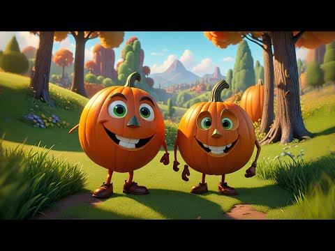 Six Rolling Pumpkins Go for a Spin | Autumn Counting Song for Kids | Movement & Fall  Nursery Rhyme