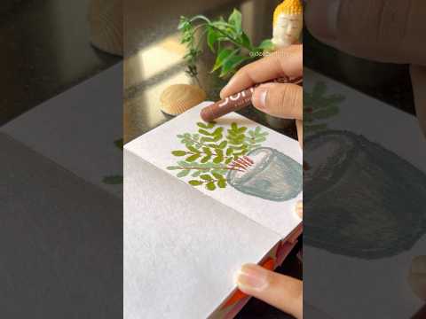 Easiest Pot drawing ✨🪴| Oil pastel drawing 😍 #art #shorts #oilpastel