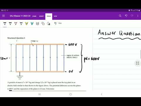 Example of Moving Particle in the homogenous field 01A - 27 March 2024