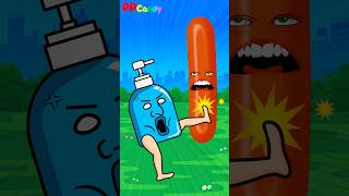 ジェルポンプおばけにちょっかい出すウインナー #shorts #anime #animation #妖怪