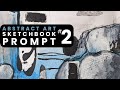 Abstract Sketchbook Prompt Demo No 2 The End Square 15 Minute Warm Up Painting Exercise