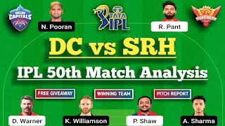 DC VS SRH Dream11 Team  | DC VS SRH Dream11 | Dream11 Today Match Prediction