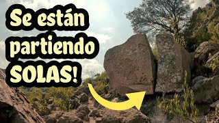 EL VALLE DE PIEDRAS QUE SE PARTEN SOLAS, una de ellas emite una extraña vibración 