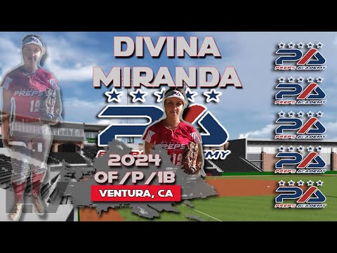 2024 Divina Miranda 🥎 Pitcher & OF/1B, Softball Skills Video - Preps Academy