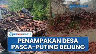 Penampakan Desa Palengaan Pamekasan Pasca Diterjang Puting Beliung, Warga dan Polisi Bersih-Bersih