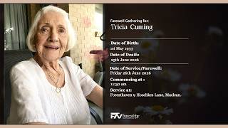 Memorial service for Tricia Cuming