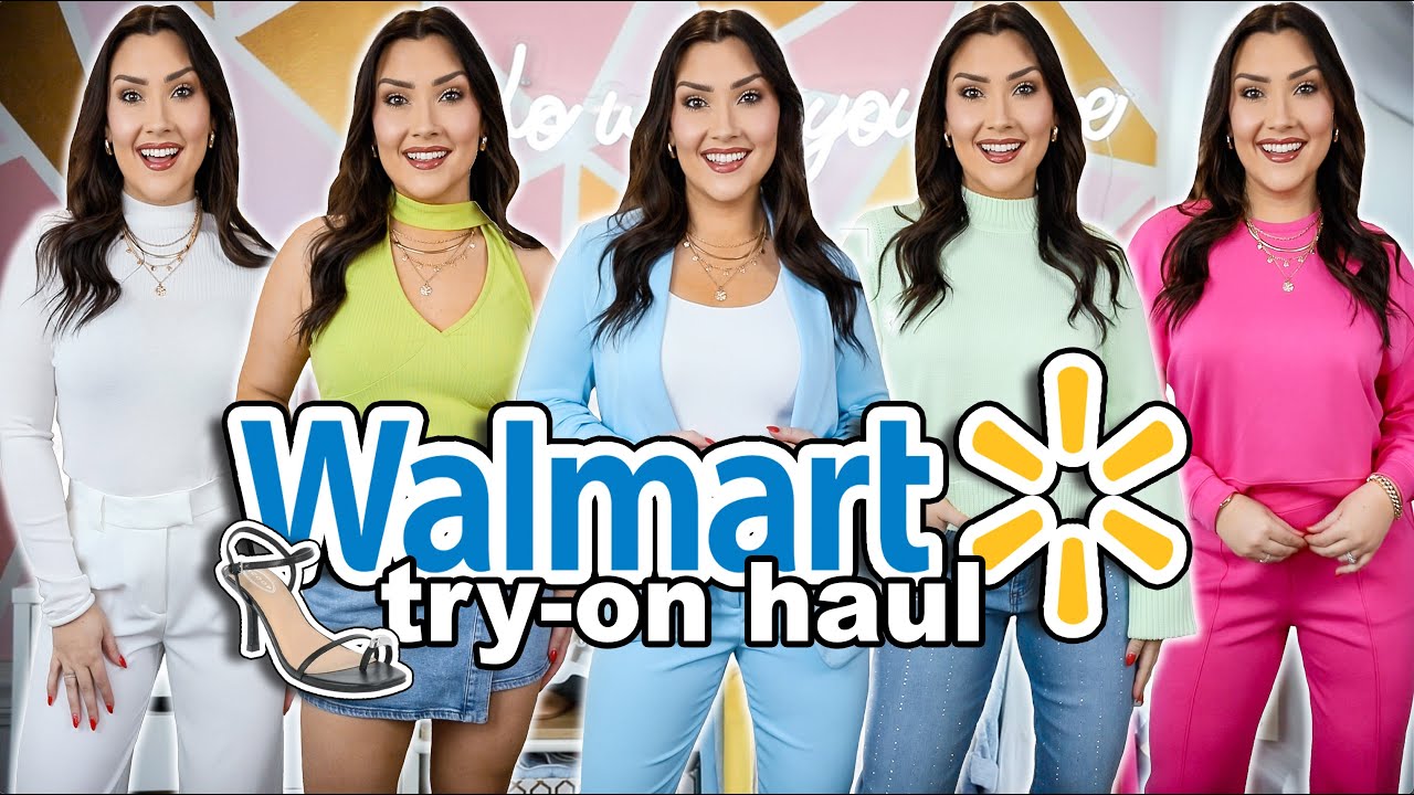 HUGE WALMART TRY-ON HAUL | NEW AT WALMART FOR SPRING 🌞💙 #walmarthaul