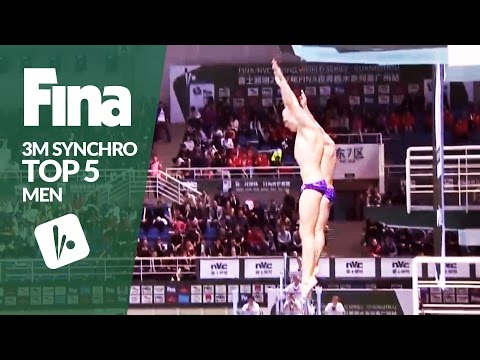 Top 5 Dives - Men's 3m Synchro Final | FINA/NVC Diving World Series - Guangzhou 2017