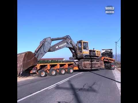 Loading And Transporting The Volvo EC650 Excavator With Goldhofer Trailer