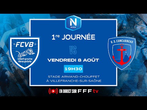 J1 I FC Villefranche B. vs US Concarneau en replay (0-0) I National FFF 2025-2026